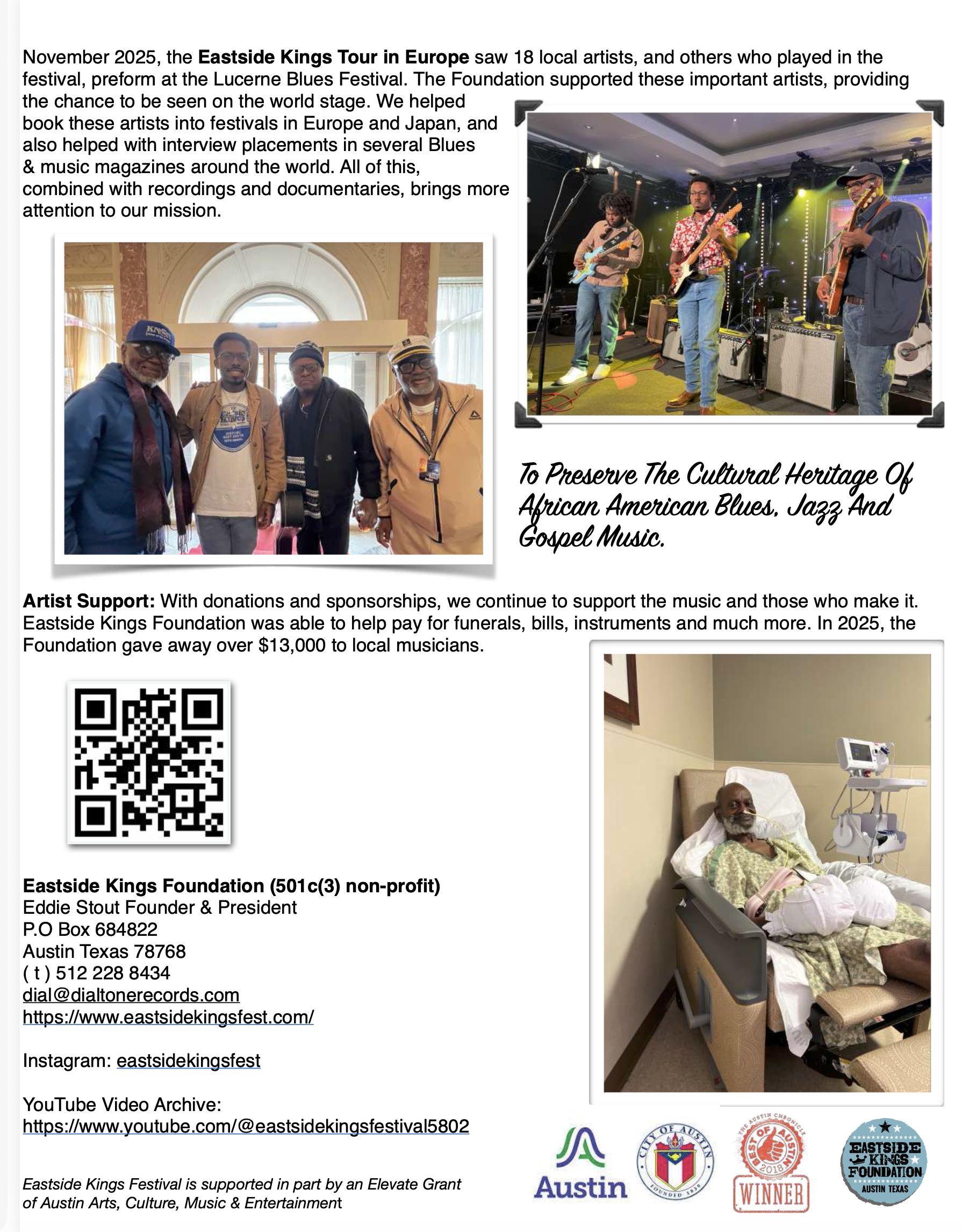 Eastside Kings Foundation Newsletter #1, page 2